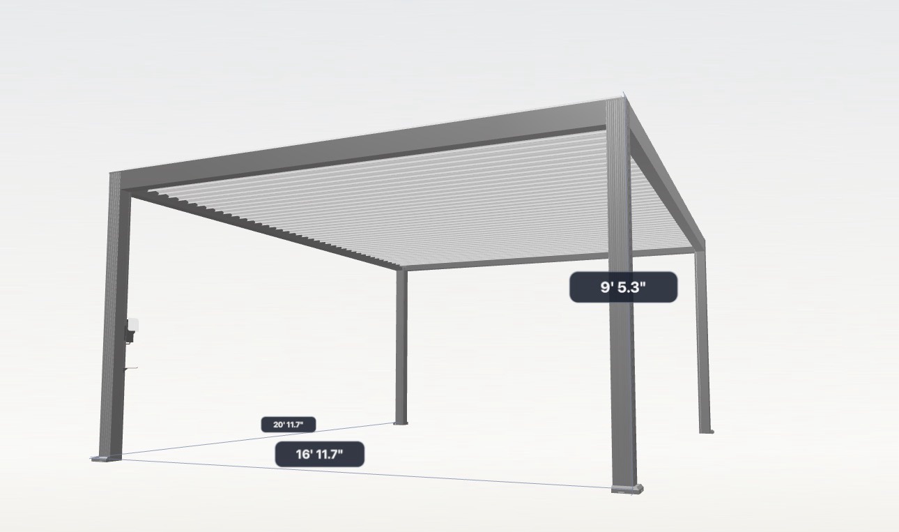 Skyy+ upgrade pergola in gray
